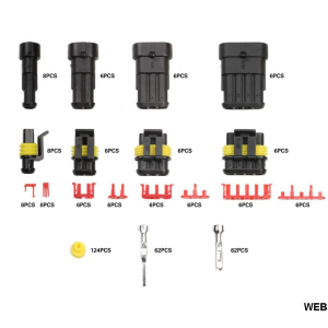 Connecteurs du kit 352 pièces 1 - 2 - 3 - 4 broches