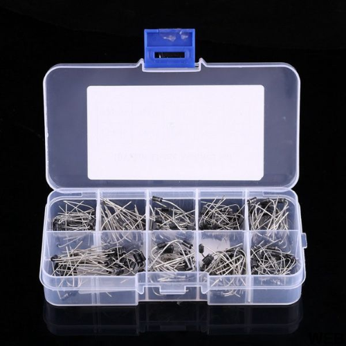 Diodi en kit 200 piezas 10 tipos de 1N4001 a 1N5819
