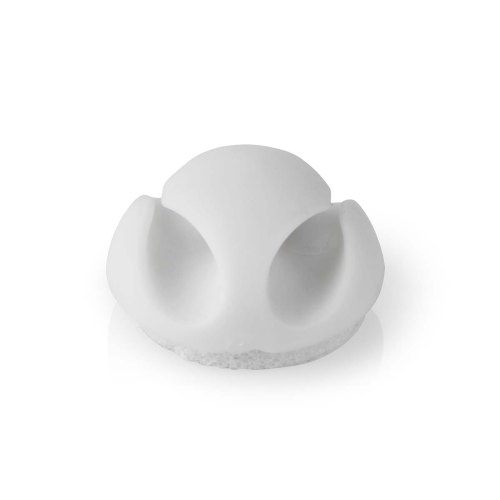 Cable management | CLIP for cable | Click and Go | 6 pcs. | Slot number: 2 slot | Maximum cable thickness: 5.3 mm | TPE | White