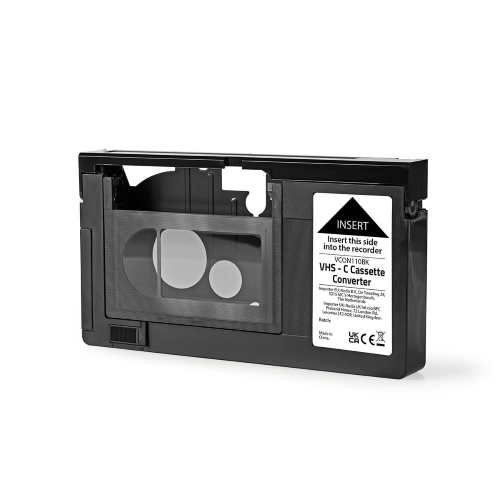 Convertisseur VHS | Conversion: de VHS-C à VHS | Connect et USA | Noir