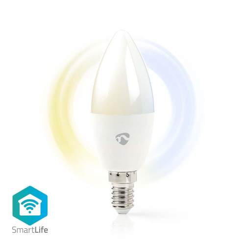 SmartLife LED -Glühbirne | Wi-Fi | E14 | 470 lm | 4,9 W | Warm bis kühl weiß | 2700 - 6500 K | Energieklasse: f | Android ™ / iOS | Kerze