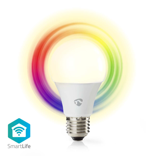 SmartLife Full Color LED -Glühbirne | Wi-Fi | E27 | 806 lm | 9 W | RGB + Einstellbares Weiß | 2700 - 6500 K | Android ™ / iOS | Birne