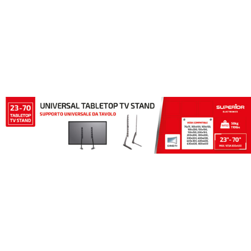 Table Flat-TV support 23 "-70" 50kg Max