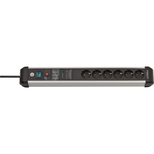 Premium-Protect-Line 60.000a socket with 6-way overpilling protection 3M H05V-F 3G1.5