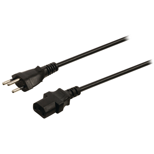 Câble d'alimentation suisse CH Type 12-IEC-320-C13 2,00 m noir