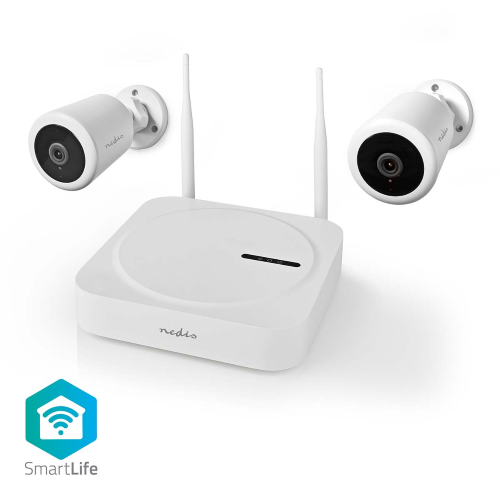 Sistema di telecamere senza fili SmartLife | 2x Camera | Full HD 1080p | IP65 | Visione notturna | Bianco