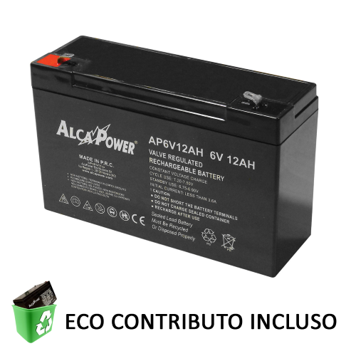 Batería de plomo 6V 12 AH Alcapower