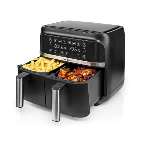 Fryer à air chaud | 2x3,8 L | Minuterie: 60 min | Numérique | Noir