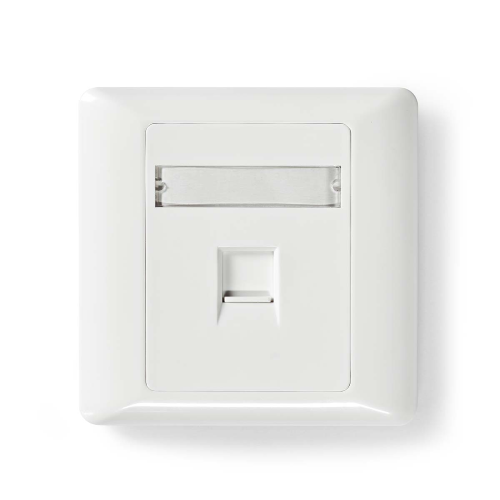 Keystone network front plate | Front plate RJ45 | 1-Port Port (S) | ABS | White | Envelope