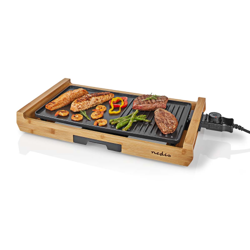Teppanyaki Tischgrill | Kochfläche (L x W): 43 x 23 cm | Anzahl der Personen: 6 Personen | Nicht -Schichtbeschichtung | 4 Wärmeeinstellungen