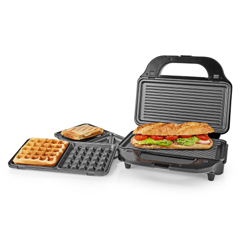 Multi grill | Grilled / Sandwich / Waffle | 900 W | 28 x 15 cm | Automatic temperature control | Stainless steel / plastic
