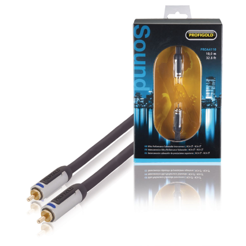 Audio masculin audio cavo audio - mâle RCA 10,0 m anthracite