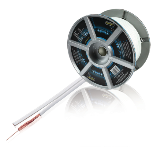 Cavo Speaker su Reel 2x 1.50 mm² 100 m Bianco