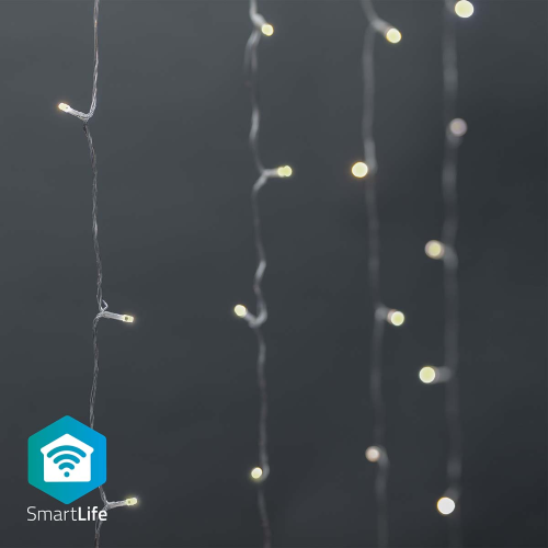 LED Decorativo SmartLife | Tenda | Wi-Fi | Bianco caldo | 200 LED's | 3.00 m | Android™ / IOS