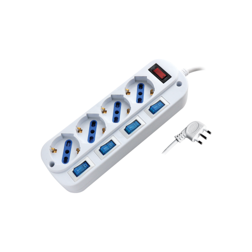 4 -Seates múltiples asientos.+Int. Cable de 1.5MT 90 ° espina blanca