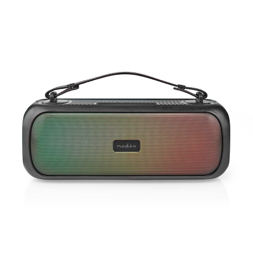 Bluetooth® Party Boombox | 4.5 hrs | 2.0 | 30 W | Riproduzione multimediale: AUX / USB | IPX5 | collegabile | Con impugnatura | Luci da festa | Nero