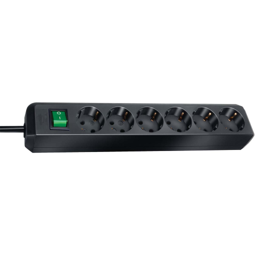 Eco-line 6 voies 3,00 m Black Extension Protection de la surtension