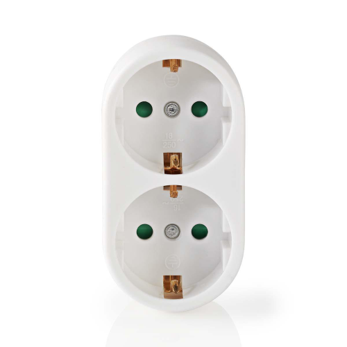 Splitter für Power Socket | Typ F (EEC 7/7) | 250 V AC 50 Hz | Stromkabel an Seite B: Deutscher Plug / Typ F (EEC 7/7) | 250 V AC 50/60 Hz | 16.0 a | 3500 W | Weiß