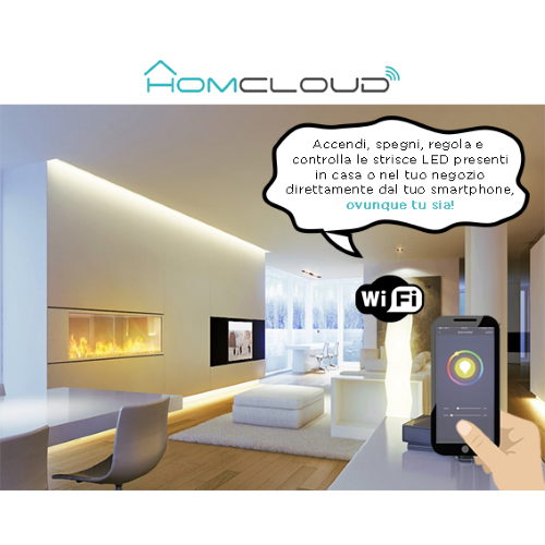 3M Wi-Fi RGB + hot white LED strip kit, dimmable 60led/m, 1200lm, 18w max, 12V outdoor ip54