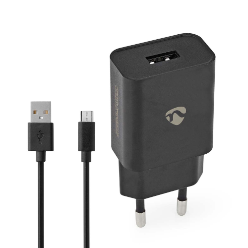 Cargador de pared | 1.0 a a | Número de salidas: 1 | USB-A | Cable micro USB (suelto) | 1.00 m | 5 W | Salida de voltaje único