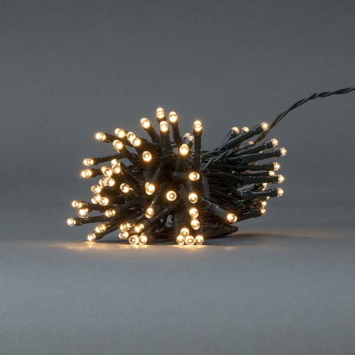 Luces decorativas | Cuerda | 96 LED | Blanco caliente | 7.20 m | Efectos de la luz: 7 | Interior o exterior | Fuente de alimentación de la batería