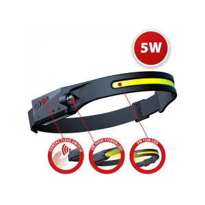 Rechargeable front led work torch with movement sensor