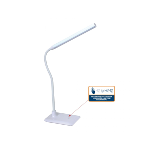 Lampe de table LED 6W blanche avec interrupteur tactile et alimentation