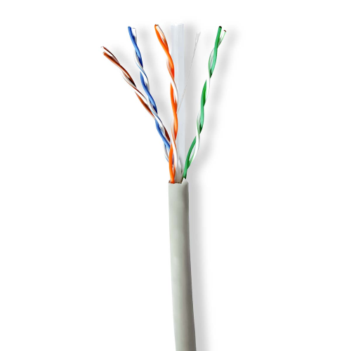 Rotolo network cable | Cat6 | Rettered | U/UTP | CCA | 305.0 m | Interior | Round | PVC | Gray | Pull box