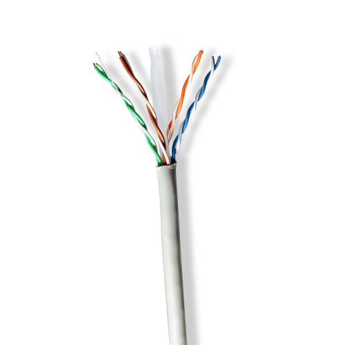 Rotolo -Netzwerkkabel | Cat6 | Solide | U/UTP | CCA | 305,0 m | Innenraum | Runde | PVC | Grau | Ziehenbox
