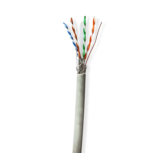 Cable de red de Rotolo | Cat6 | Sólido | S / ftp | CCA | 305.0 m | Interior | Ronda | PVC | Gris | Caja de acceso