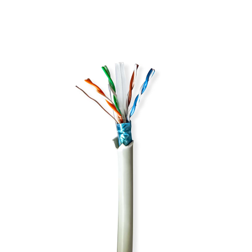 Cable de red de Rotolo | Cat6 | Sólido | F / UTP | Cable de cobre desnudo | 50.0 m | Interior | Ronda | LSZH | Gris | Caja de regalo