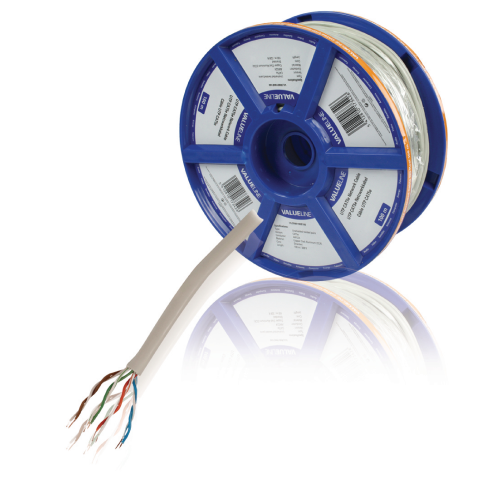 Câble réseau sur la bobine Cat5e UTP Colla 100 m Gris chronométré
