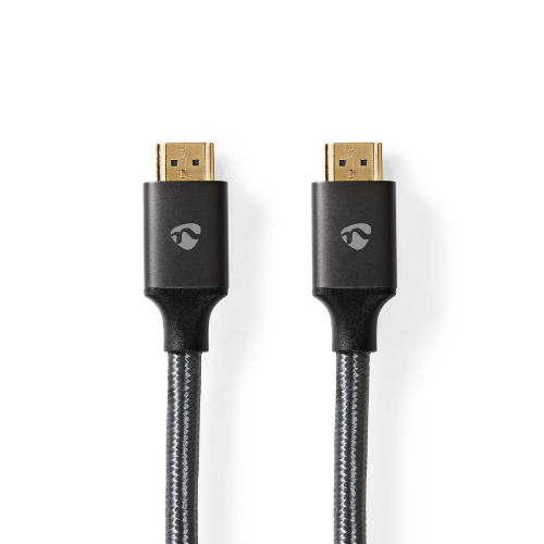 Cavo HDMI ™ ad altissima velocità | Connettore HDMI ™ | Connettore HDMI ™ | 8K@60Hz | 48 Gbps | 3.00 m | Tondo | 6.7 mm | Grigio Canna di Fucile | Scatola di copertura