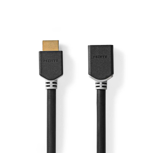 Cable HDMI ™ de alta velocidad con Ethernet | Conector HDMI ™ | HDMI ™ HEMBRA | 8K@60Hz | EARC | 48 Gbps | 1.00 m | Ronda | PVC | Antracita | Caja