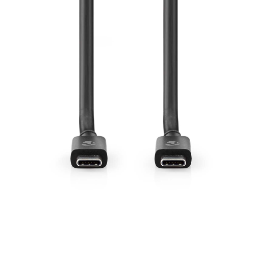 Cavo USB | USB 4.0 Gen 2x2 | USB-C™ Maschio | USB-C™ Maschio | 240 W | 20 Gbps | Placcato nickel | 2.00 m | Tondo | PVC | Cyaan | Scatola