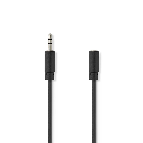 Cavo audio stereo | 3,5 mm maschio | 3,5 mm femmina | Placcato nickel | 10.0 m | Tondo | Nero | Label