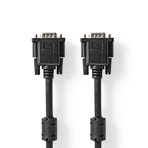 Cable VGA | VGA (M) | VGA (M) | Níquel chapado | Resolución máxima: 1280x768 | 10.0 m | Ronda | Abdominales | Negro | Etiqueta