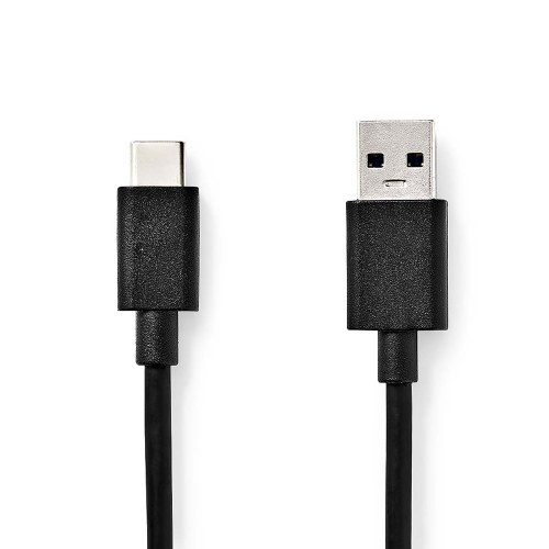 Cavo USB | USB 3.2 Gen 1 | USB-A Maschio | USB-C™ Maschio | 15 W | 5 Gbps | Placcato nickel | 1.00 m | Tondo | PVC | Nero | Label
