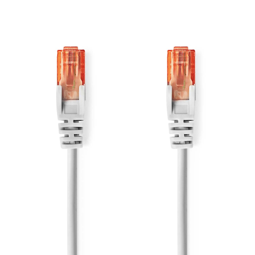 CABLO 6 CABLE | RJ45 Hombre | RJ45 Hombre | U/utp | 3.00 m | Ronda | PVC | Gris | Etiqueta
