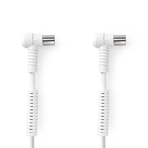 Câble coaxial | IEC (coaxial) mâle | IEC (coaxial) Femme | Nickel plaqué | 120 dB | 75 ohm | Schéma quad Quad | 3,00 m | Round | PVC | Blanc | Étiquette