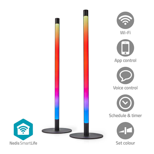 SmartLife Mood Light | Wi-Fi | Röhre | 600 lm | Heiße weiße Kälte / RGBIC | 2700 - 6500 K | 36 w | Metall