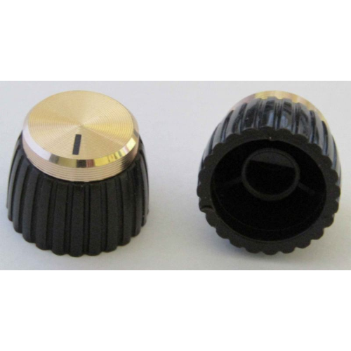 Dunkelgold bekanntes grauer Knopf mit Referenzspitze und Linie im Kopf "D" Ø6mm mit H19mm -Führung L20mm