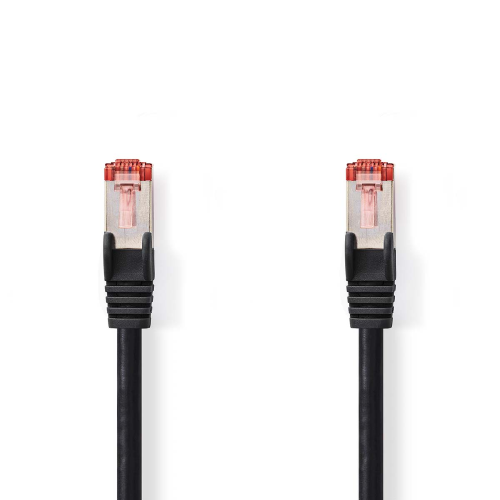 Cavo Cat 6 | RJ45 maschio | RJ45 maschio | S / FTP | 20.0 m | Tondo | LSZH | Nero | Label