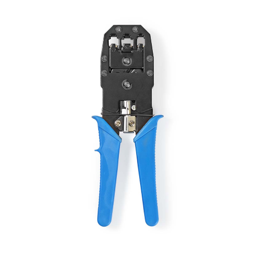 Crimprier caliper | Cat5 / Cat5e / Cat6 / Cat6a / RJ10 / RJ11 / RJ45 | Pinza / stripping / cutting | ABS / steel | Blue