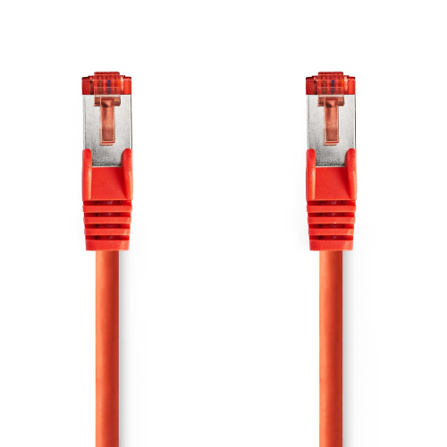 CAT 6 cable | RJ45 male | RJ45 male | S / FTP | 0.15 m | Round | LSZH | Red | Label