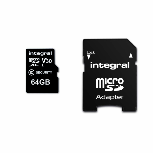 Tarjeta microSD de 64 GB para cámaras de seguridad de 64 GB para cámaras de tablero, levas de inicio, CCTV, cámaras corporales y drones