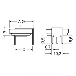 CR2032 Lithium -Button -Akku mit C.S. 3v 210mah