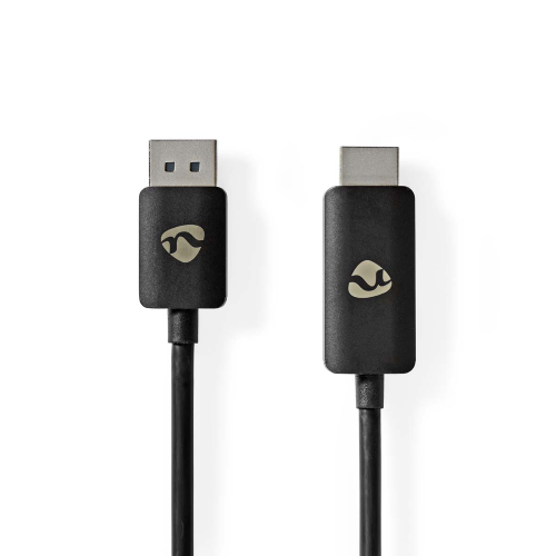 Adaptateur DisplayPort | Displayport masculin | Connecteur HDMI ™ | 8K @ 30hz | Nickel plaqué | Droit | 1,80 m | Round | TPE | Noir | Boîte