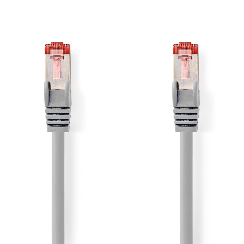 Cavo di rete CAT6 | RJ45 maschio | RJ45 maschio | S / FTP | 10.0 m | Tondo | LSZH | Grigio | Label