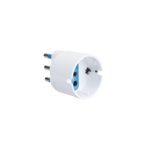 Adaptateur de robinet 2p + t 10a 1 prise de schuko blanc